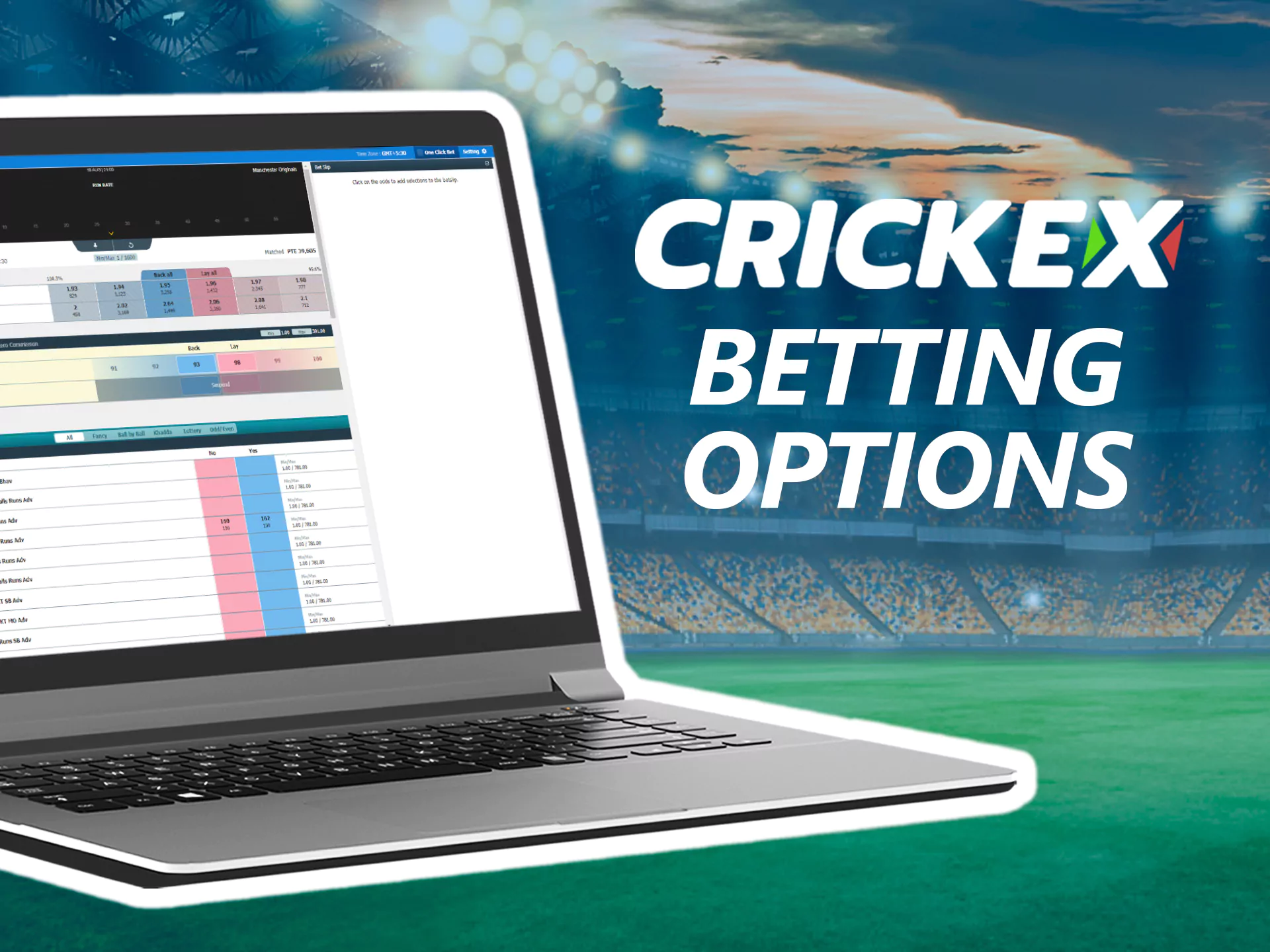 Crickex स्पोर्ट्स बेटिंग के लिए कई तरह के विकल्प प्रदान करता है।