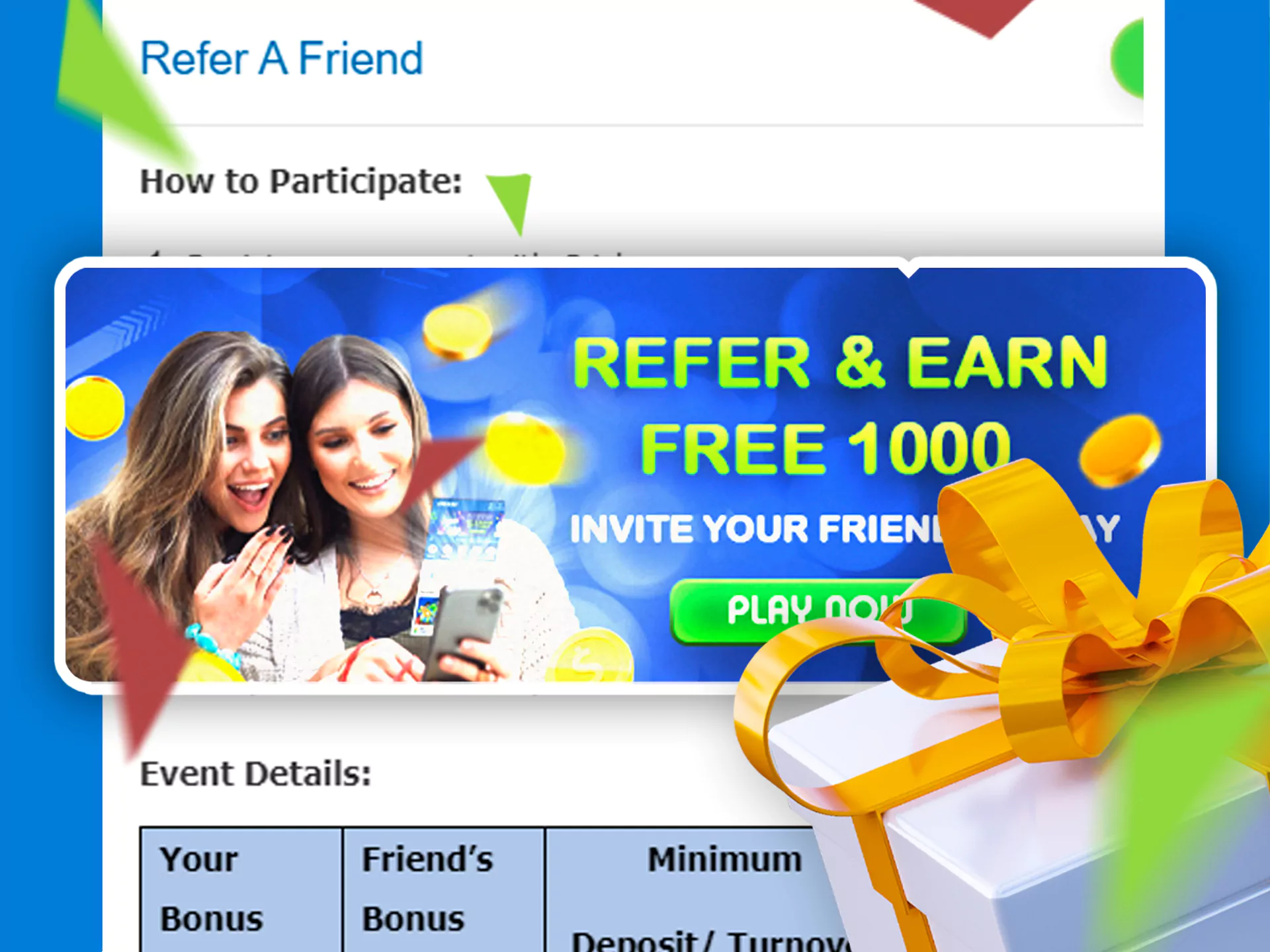 Invite your friends to join you on Crickex and get a bonus.