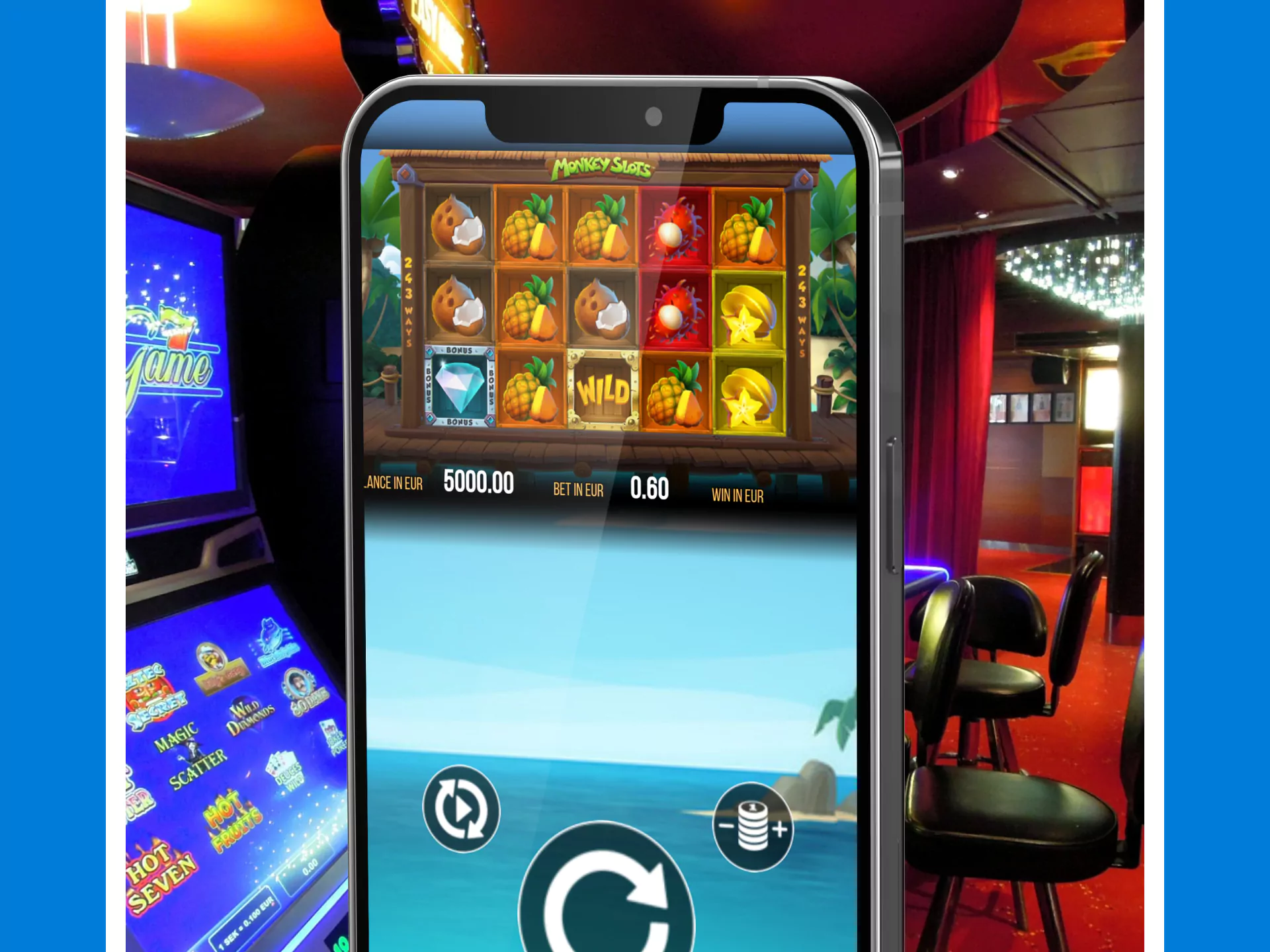 Play slots at Crickex on your phone.