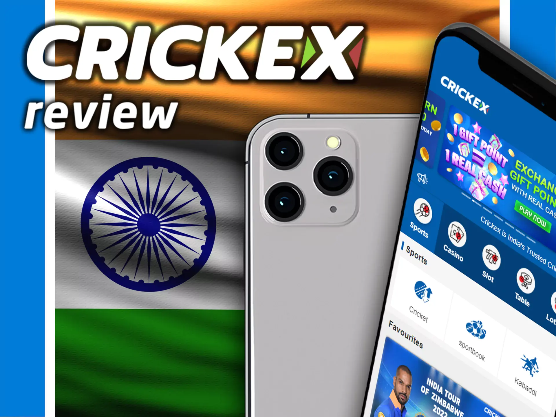 The Crickex app is great for betting on sports in India.