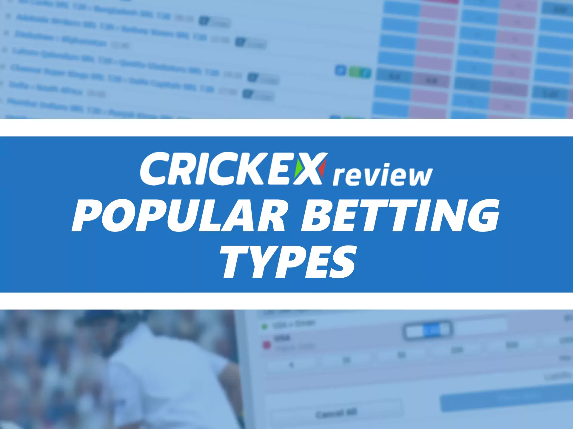 You have different option for betting at Crickex.