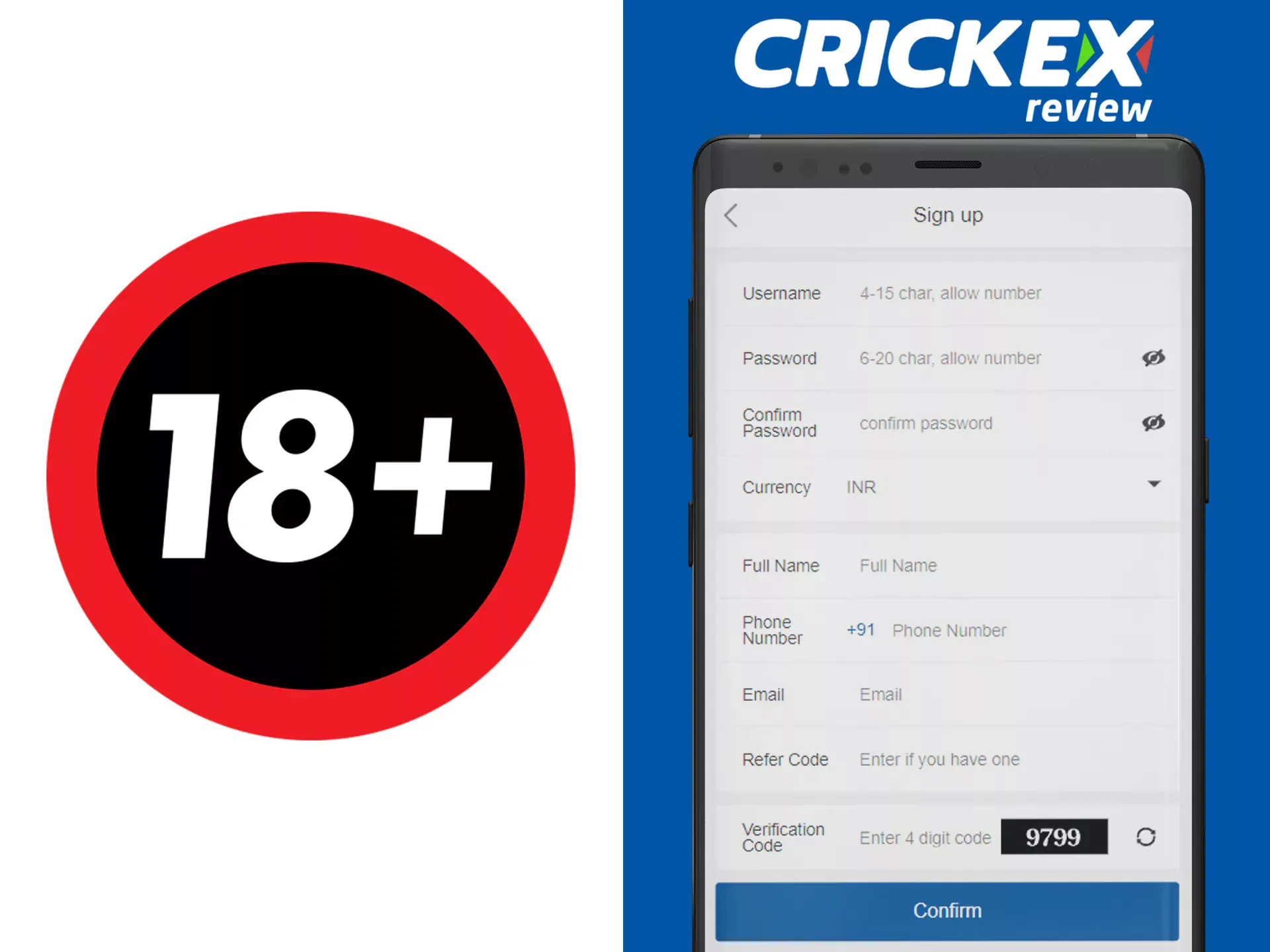 If you 18 year old you can start betting at Crickex.