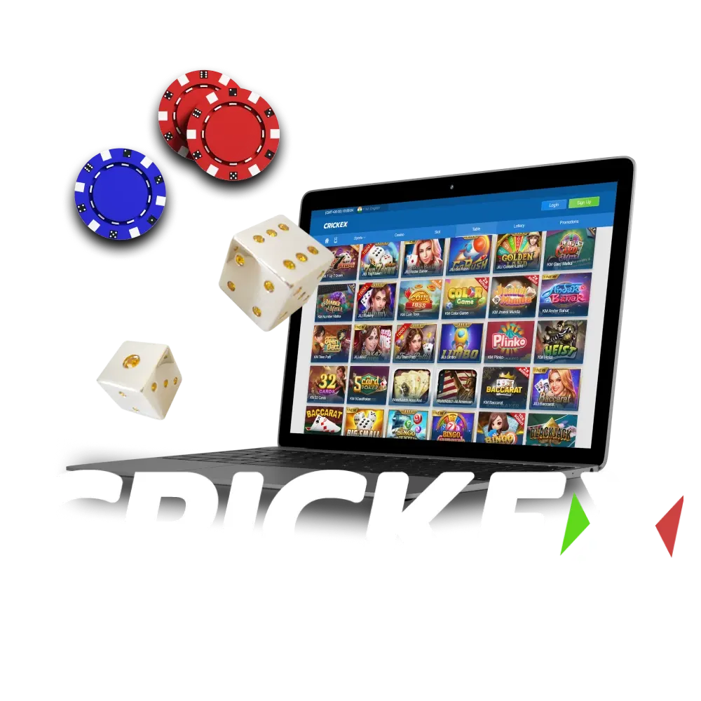To play at Live Casino, choose Crickex.