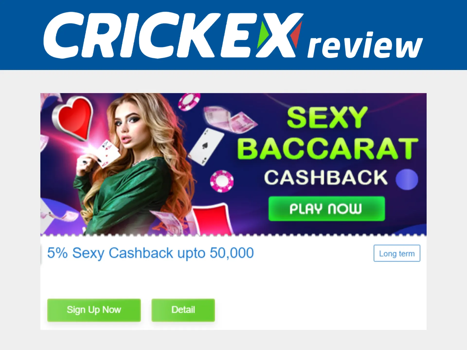 Play Sexy Baccarat and get cashback up to INR 50,000 every Monday.